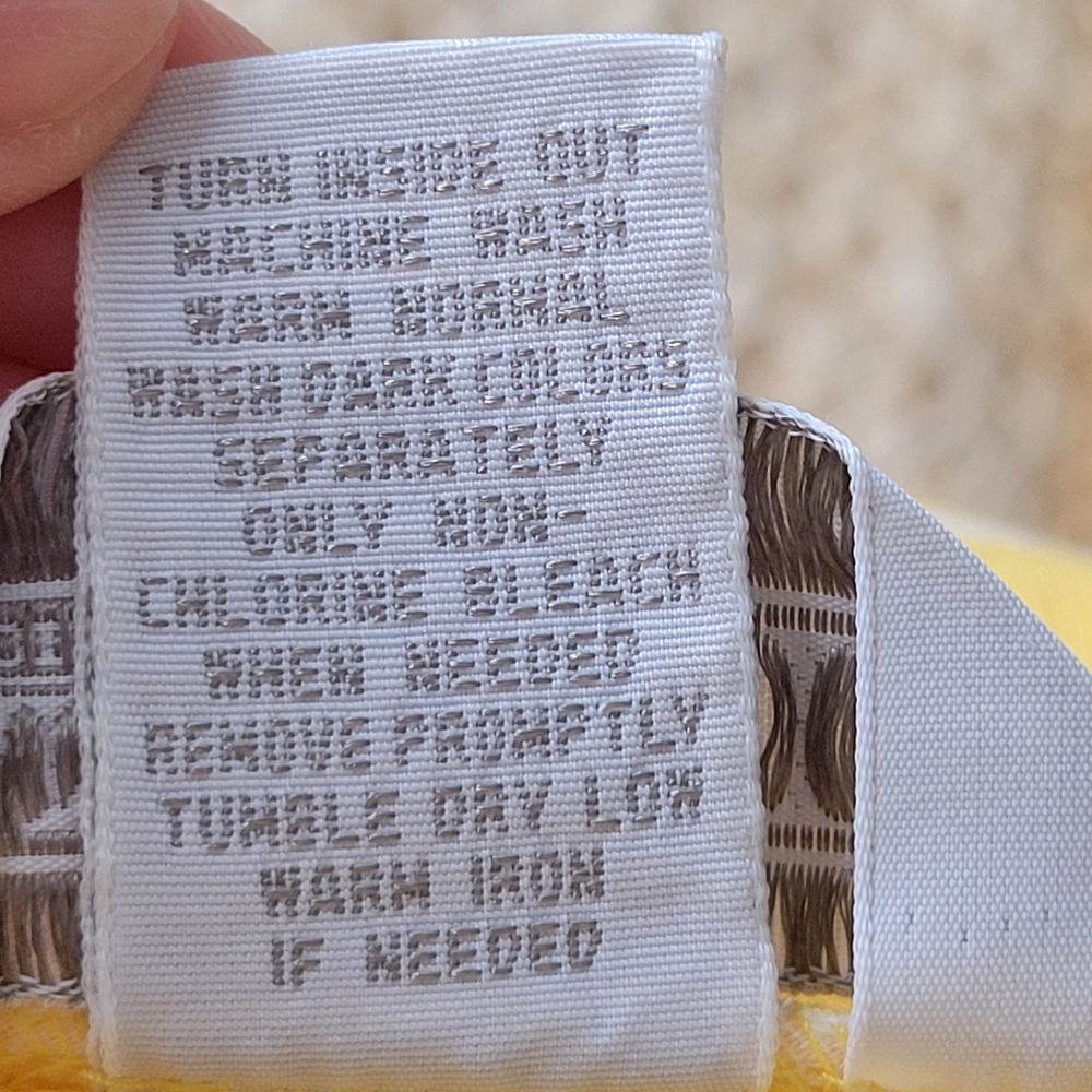 Vintage 80s-90s Lands End NWOT Yellow Striped Button Front Sweater Size Large - Picture 7 of 9